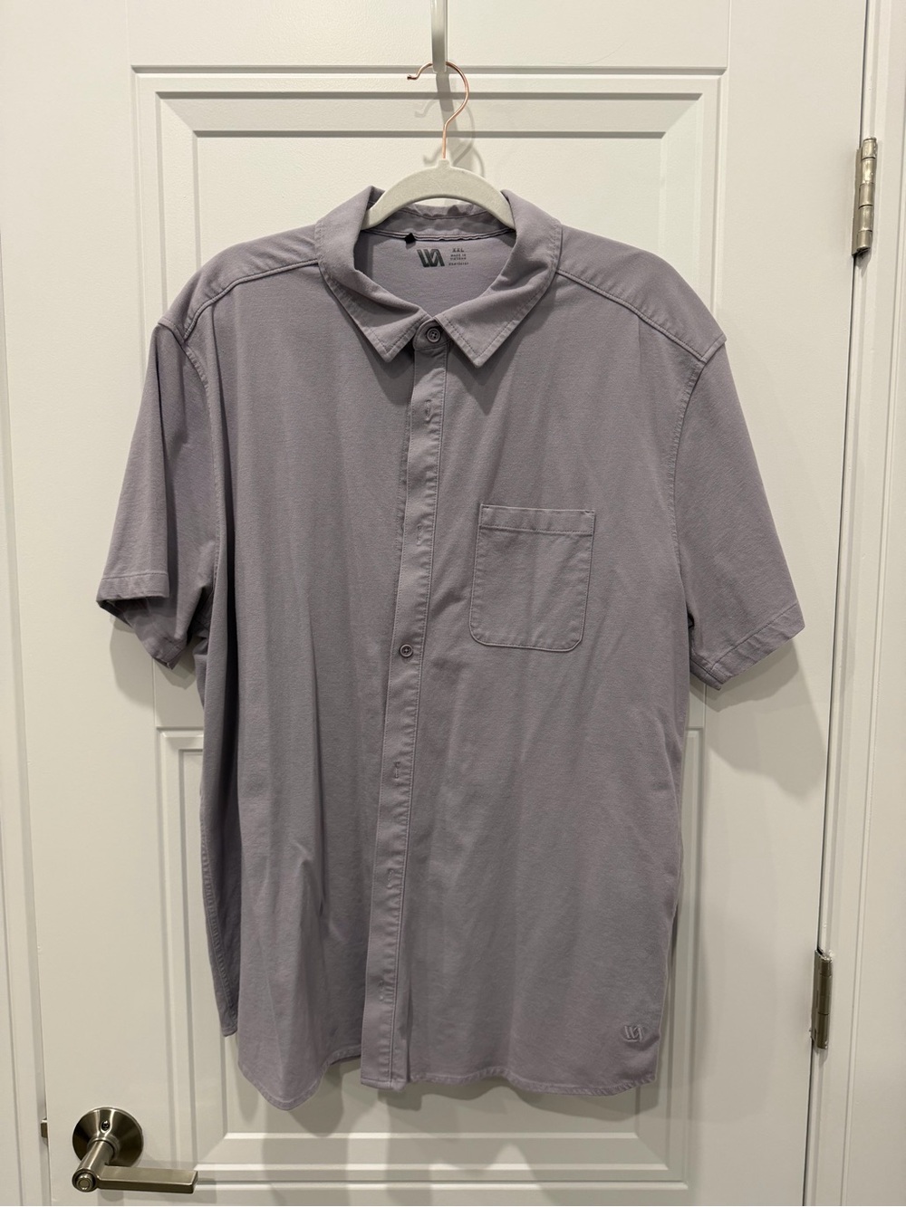 VRST Men’s Limitless Short Sleeve Button-Down Shirt-Graphic Charcoal